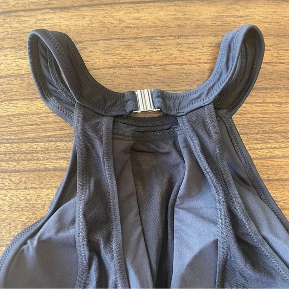 Cupshe High Neck Mesh Cutouts Black One Piece Swimsuit size 0X NEW! - Picture 6 of 6